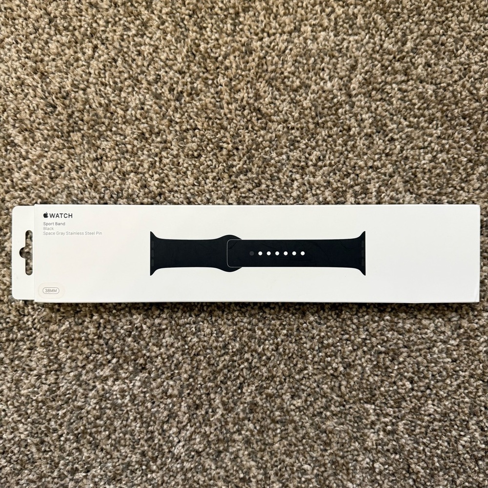 NWT Apple Watch Black Sport 38mm Band